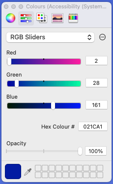 Setting the fill colour