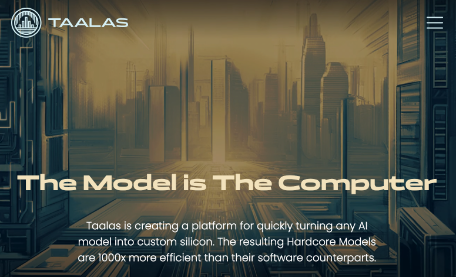 Taalas Website Screenshot